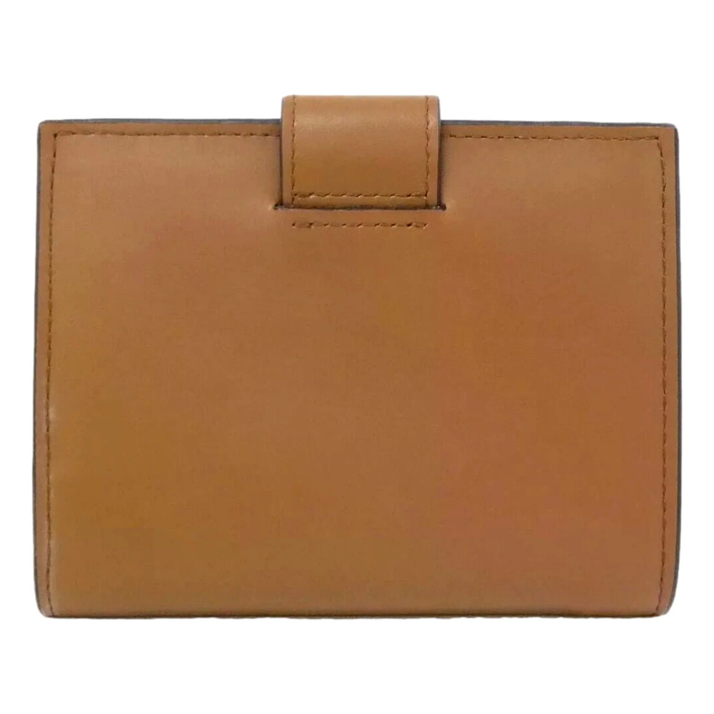 Prada City Calf Leather Snap Bifold Wallet Caramel